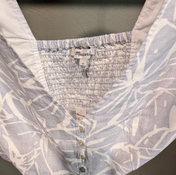 Linen print crop top - Picture 2 of 3